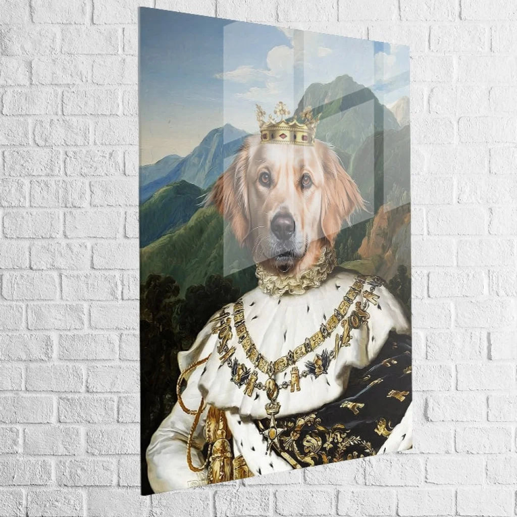 art mural personnalisé animal de compagnie façon roi