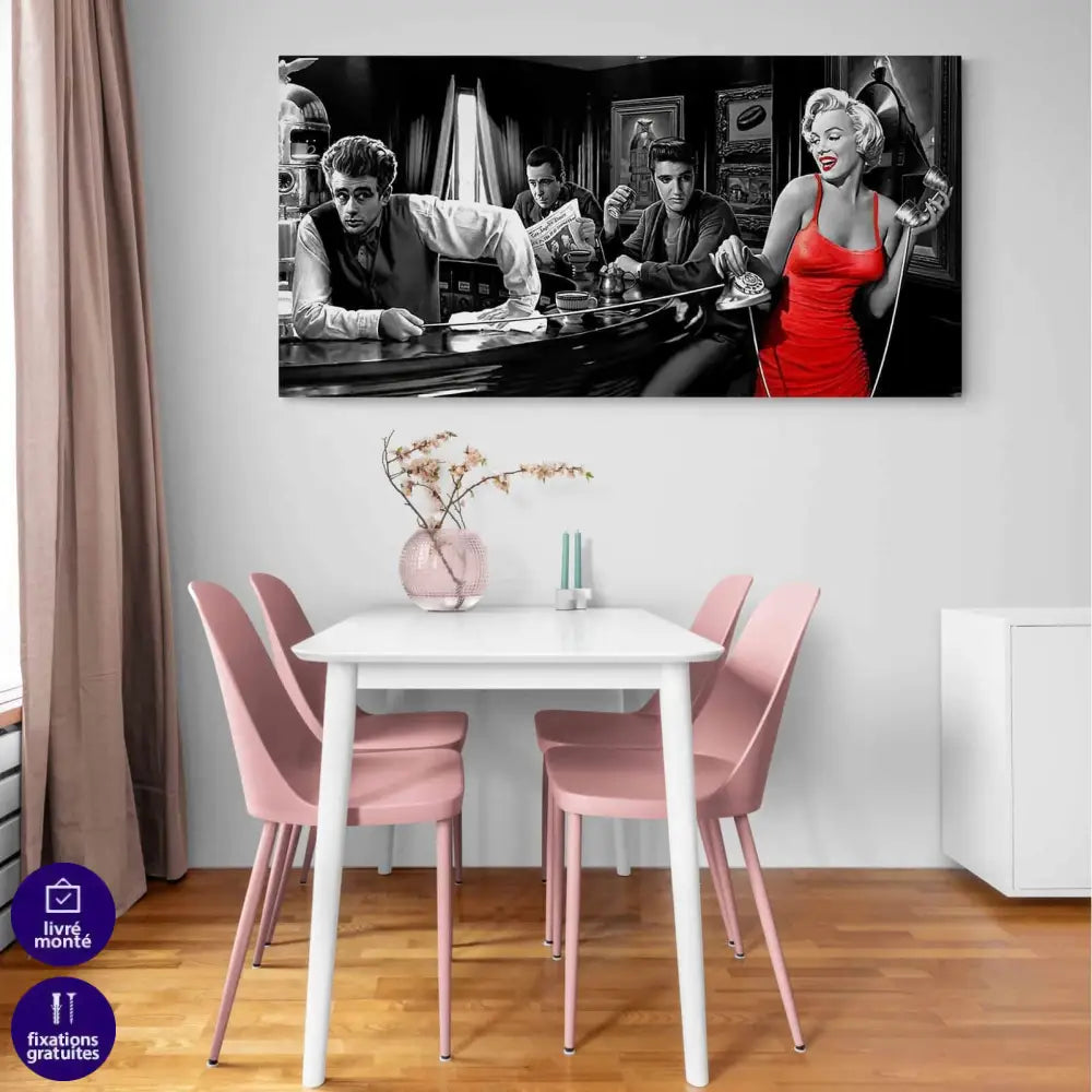 Tableau Star James Dean Marilyn Monroe Elvis Presley - Montableaudeco