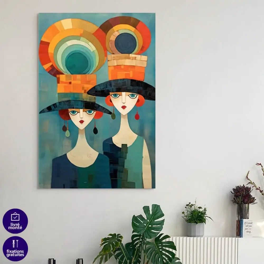 Tableau Contemporain Élégance Géométrique Tableau Moderne