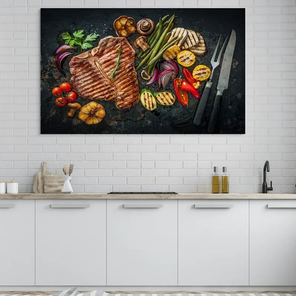 Tableau cuisine L’Art du Grill reproduction sur toile