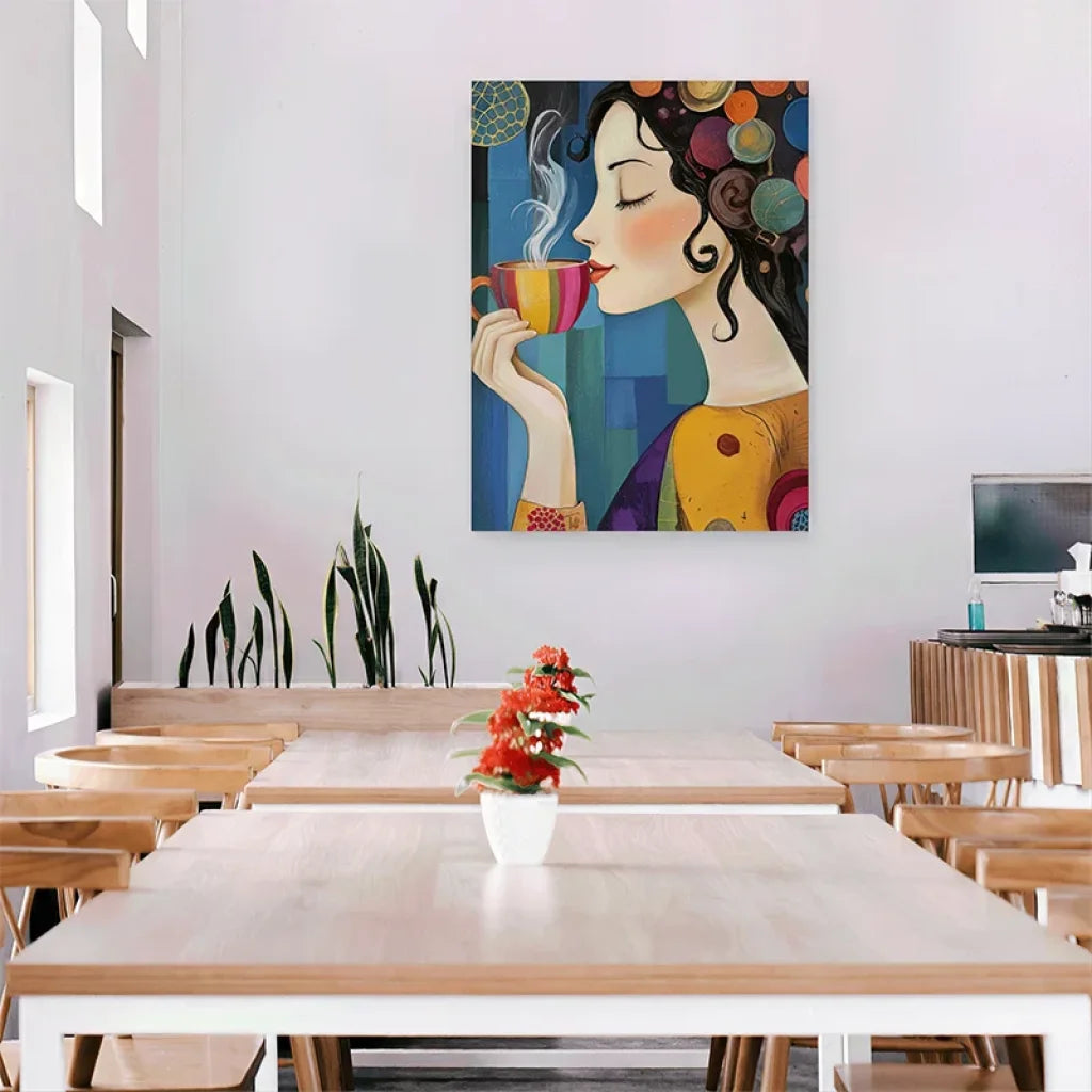 Tableau de décoration aux tons chauds pour espace cuisine ou salle à manger