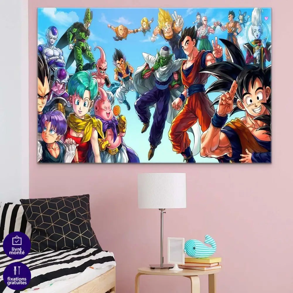 Tableau Dragon Ball En Famille - Montableaudeco