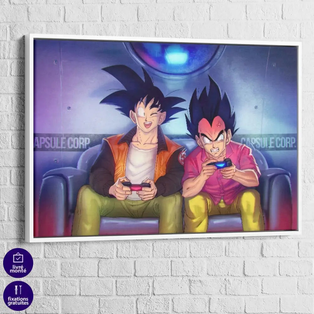cadre flottant dragon ball goku vegeta bataille console