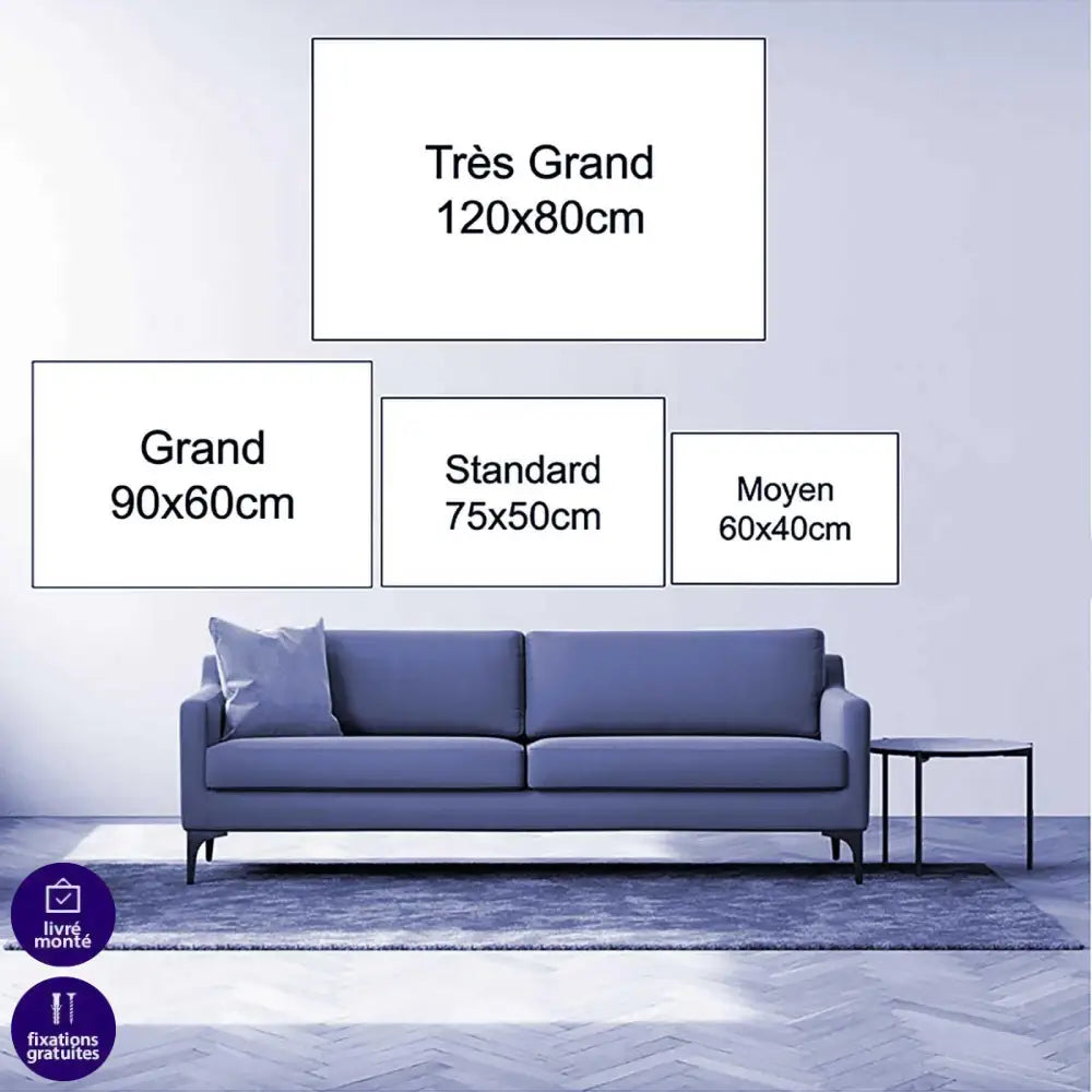 Tableau Eléphant d'Afrique sur coucher de soleil - Montableaudeco