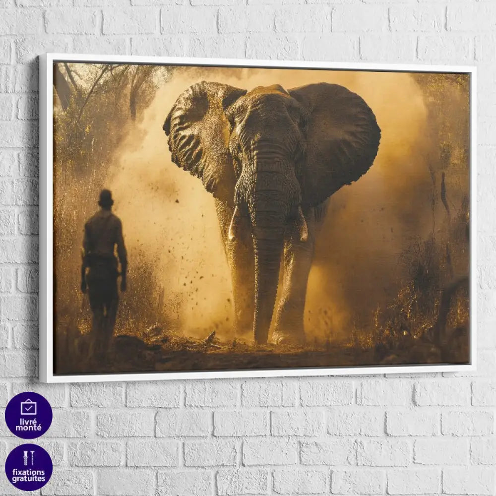 Tableau Éléphant L'Épreuve Sauvage