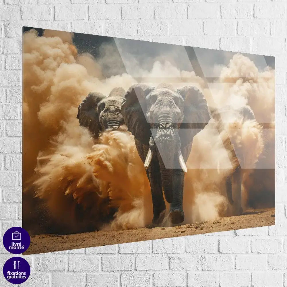 Tableau Éléphant Puissance Majestueuse plexiglas