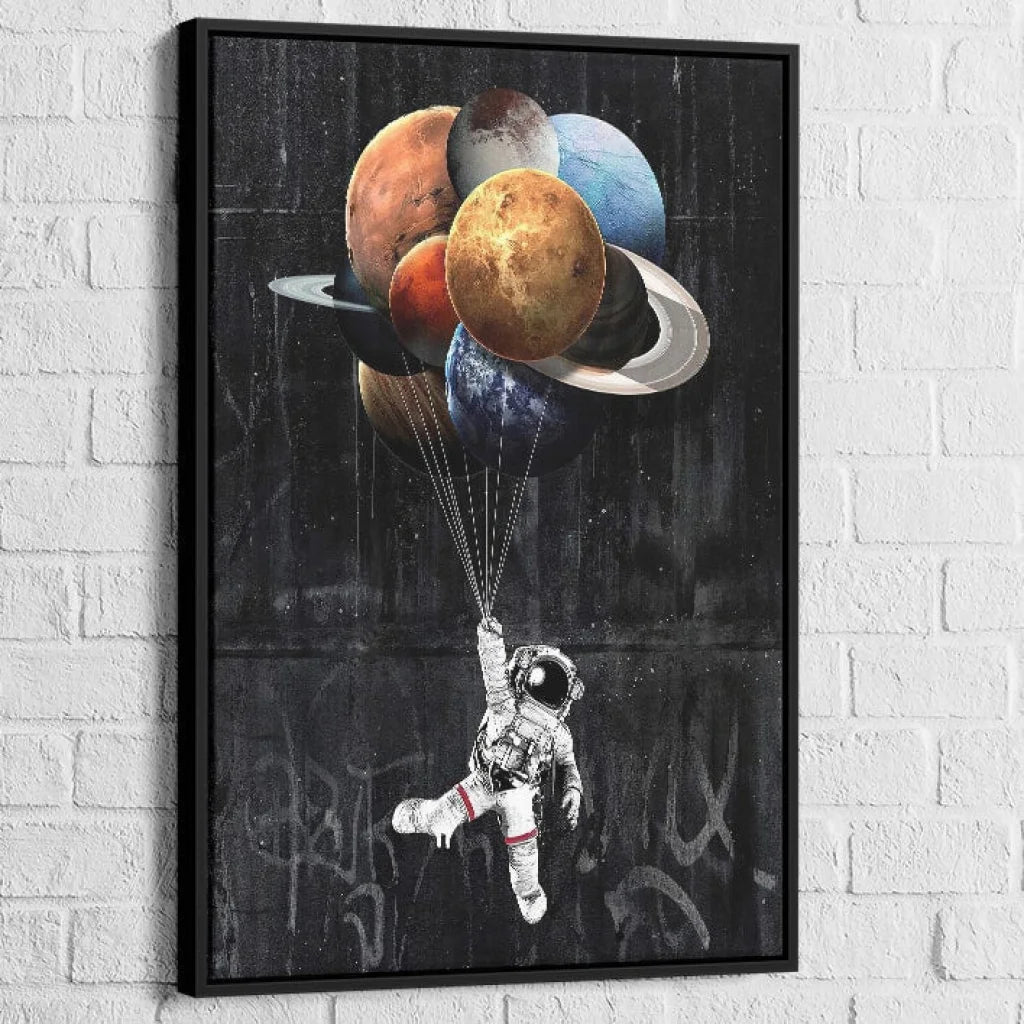 Tableau Espace Cosmono Planet 40x60cm / Cadre noir Tableau Espace