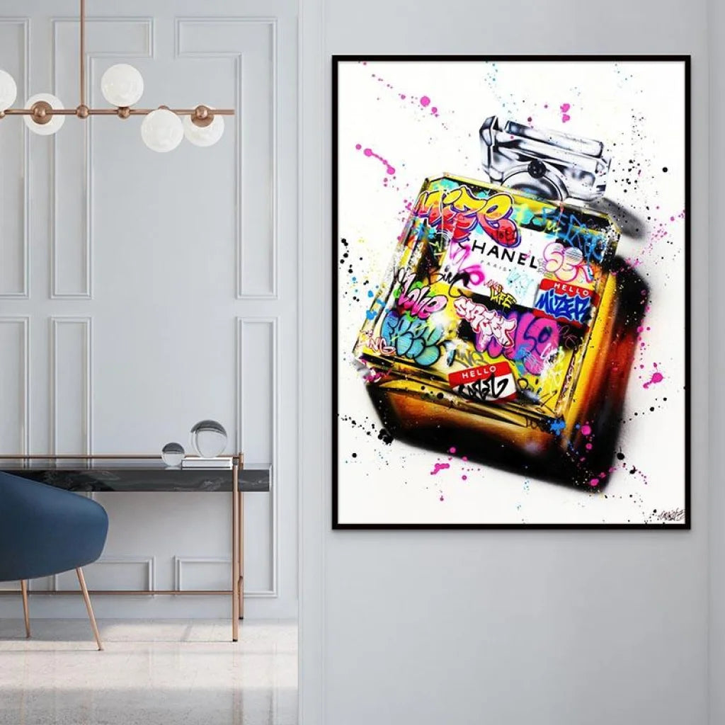 Tableau Fashion Chanel Graffiti - Montableaudeco