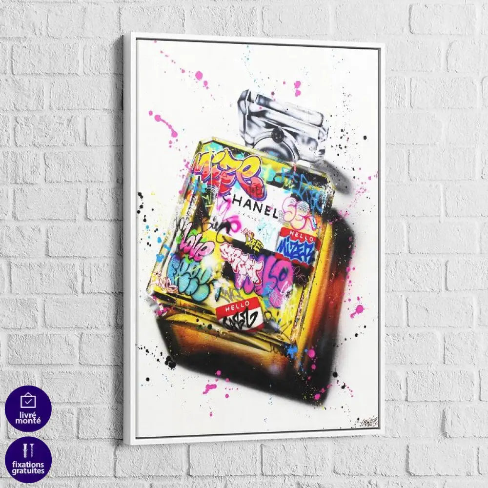 Tableau Fashion Chanel Graffiti - Montableaudeco
