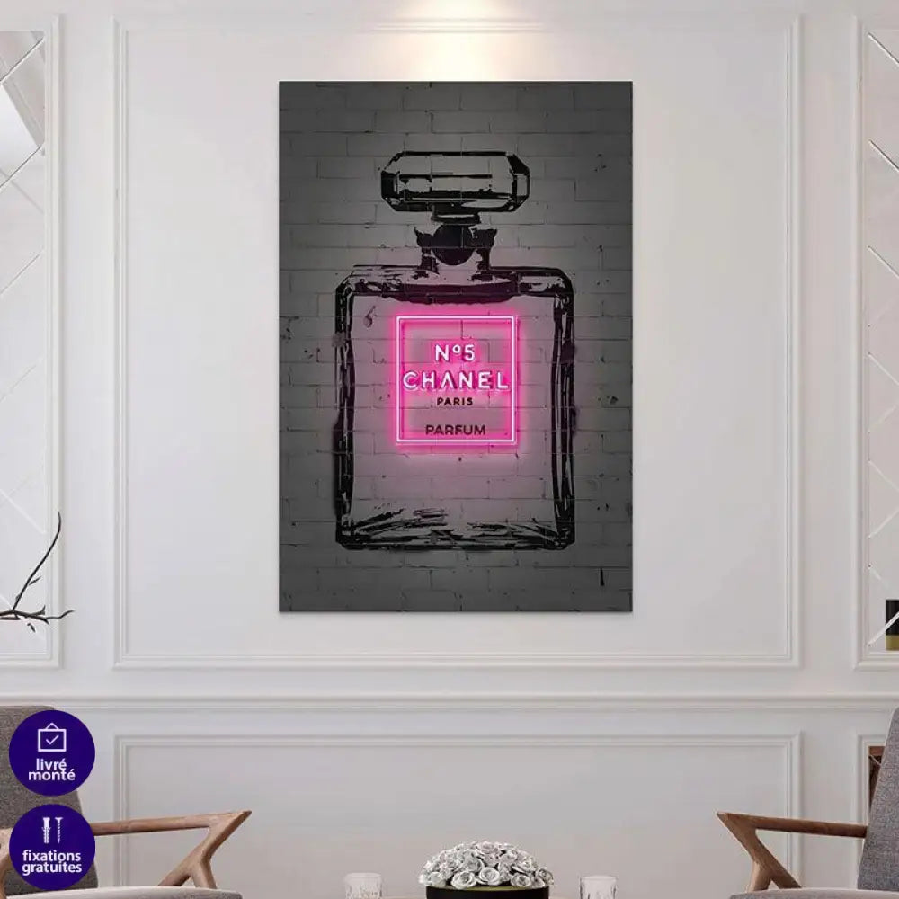Tableau Fashion Chanel Rose - Montableaudeco