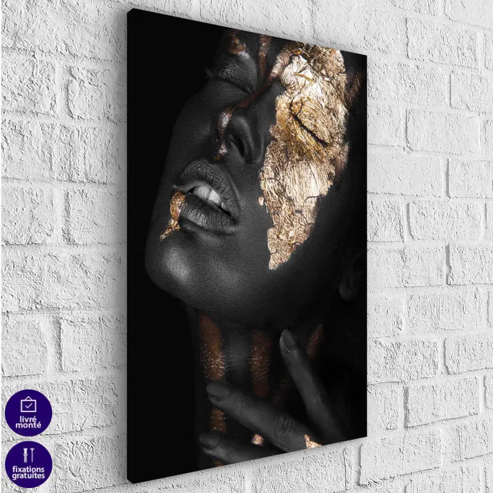 Tableau Fashion La Femme en or - Montableaudeco