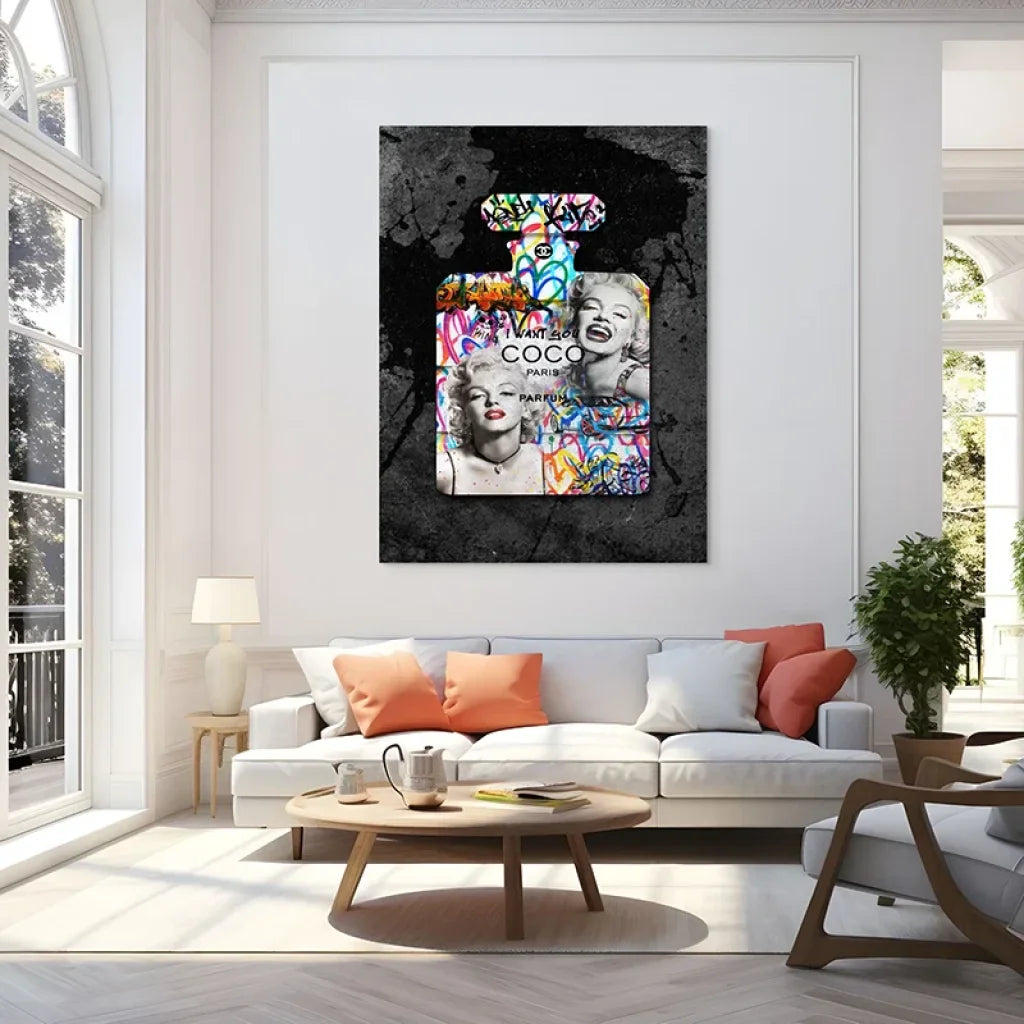 tableau street art monroe parfum