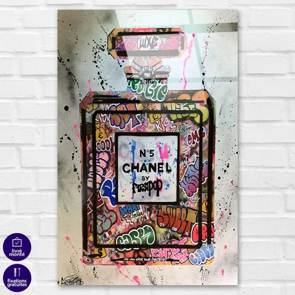 Tableau Fashion N°5 Chanel Graffiti - Montableaudeco