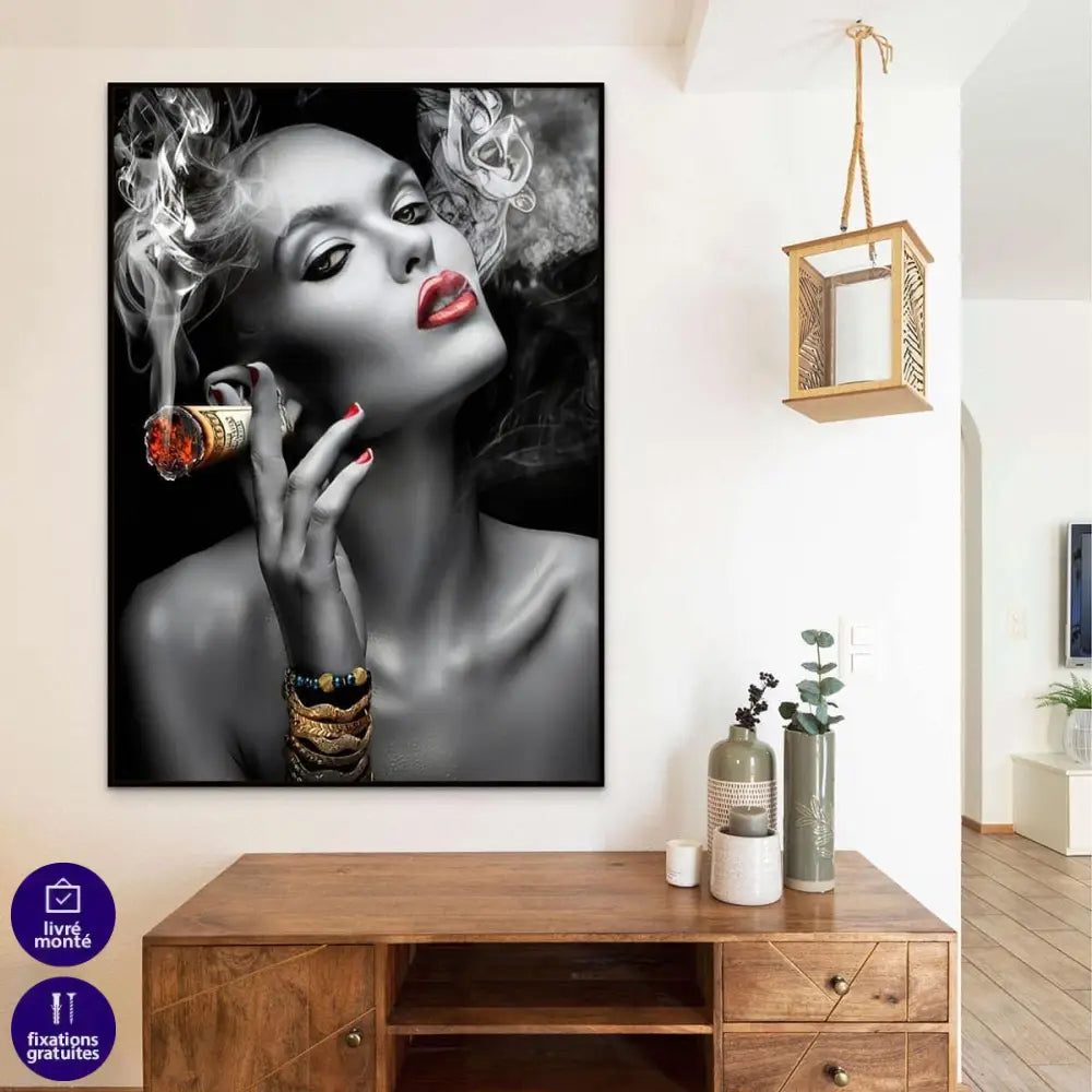 Tableau Fashion Smoke Dollars - Montableaudeco