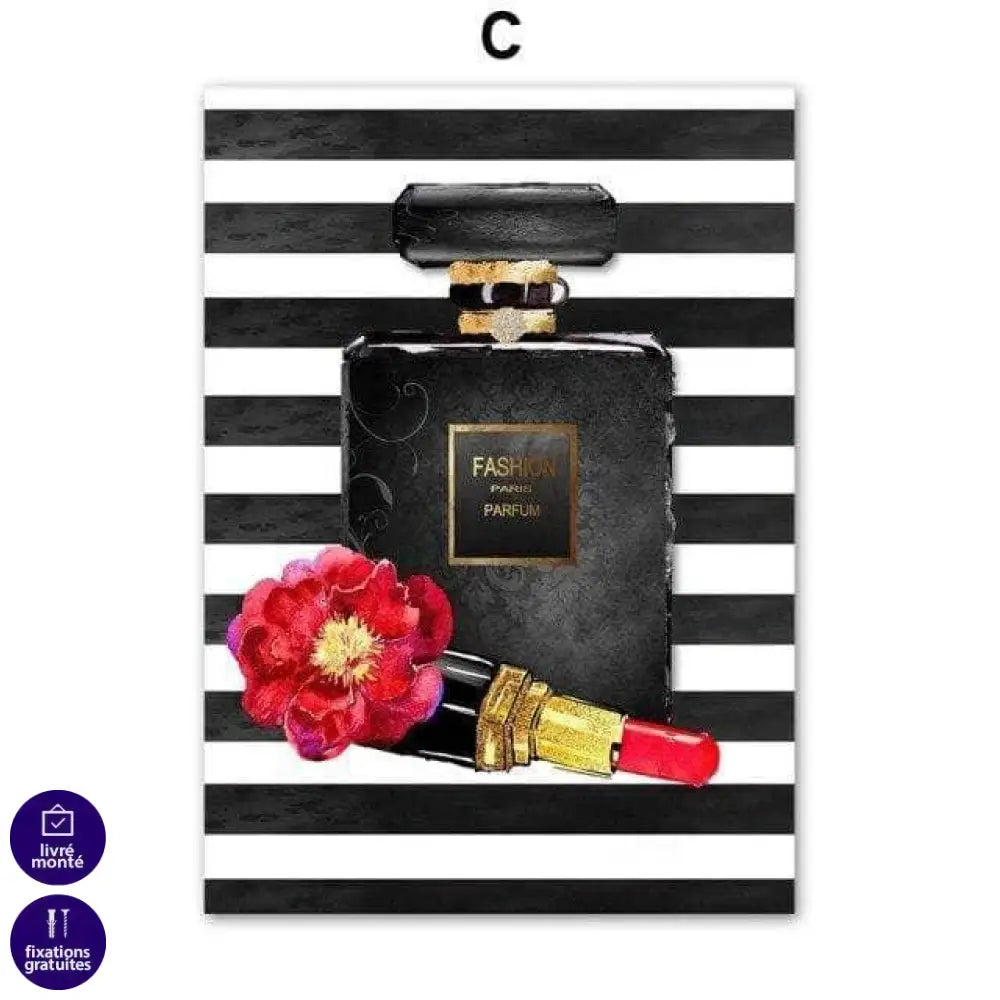 Tableau Fashion Tendance Rouge 8 Pièces - Montableaudeco