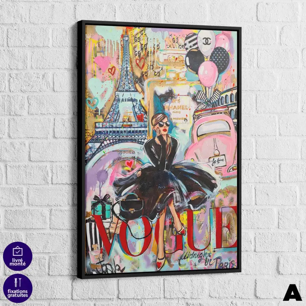 Tableau Fashion Vogue Rétro 3 Pièces - Montableaudeco