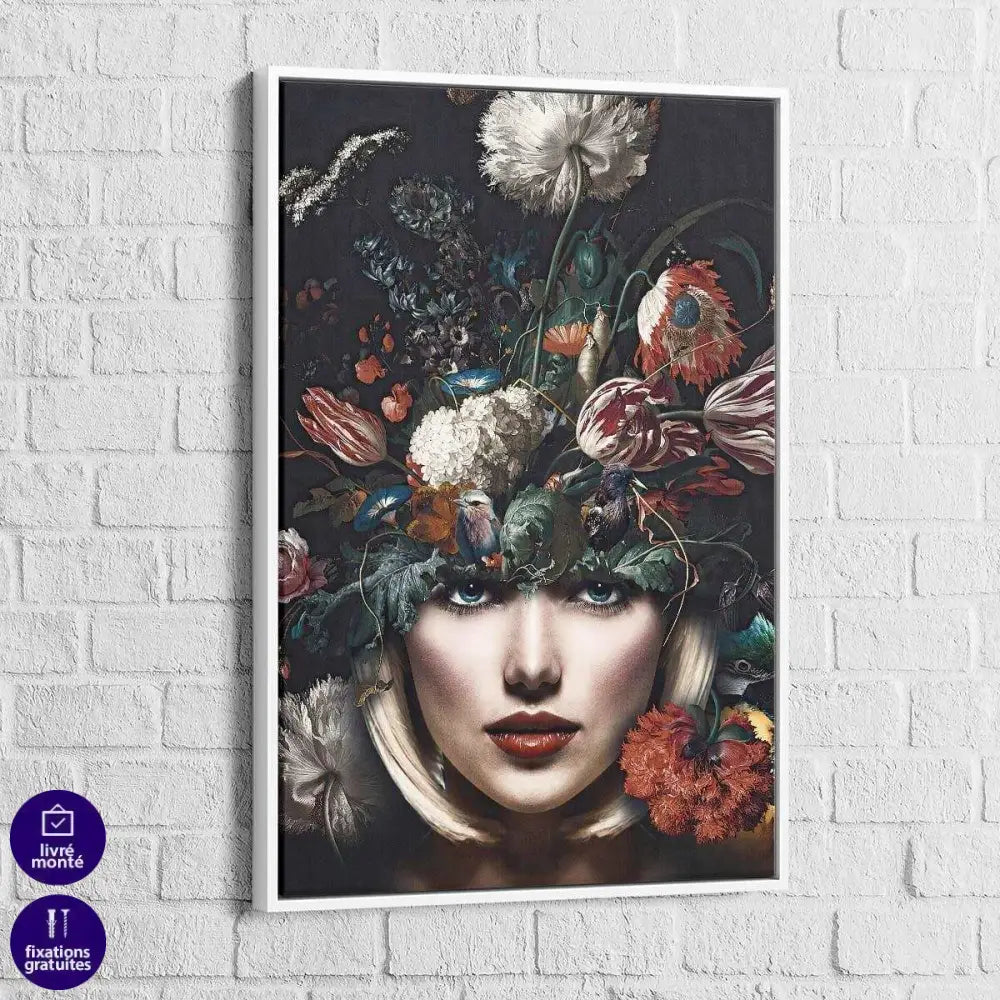 Tableau Femme de Fleurs 3 Pièces - Montableaudeco