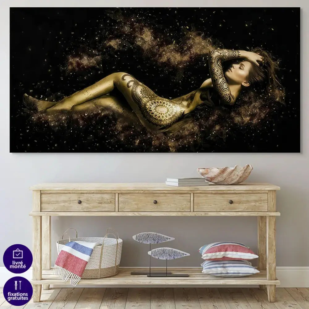 Tableau Femme en or tatoo Tableau Sexy