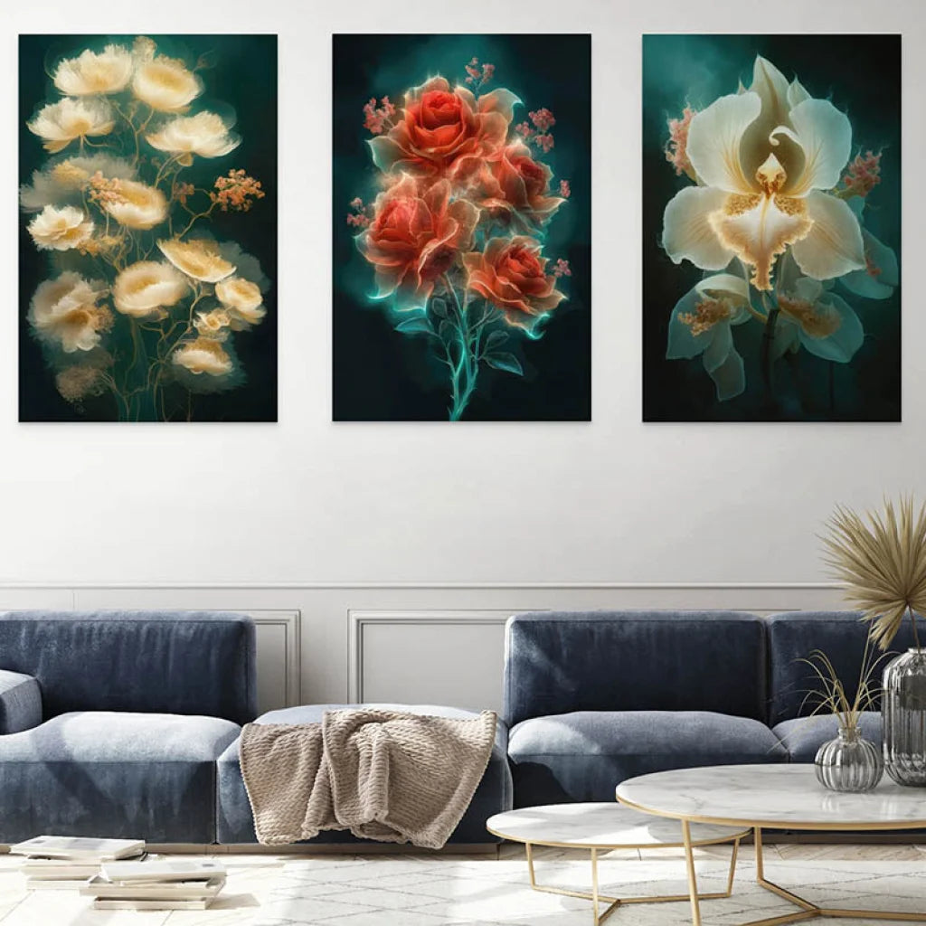 Tableau Fleur Les 3 Fleurs Tableau Fleur