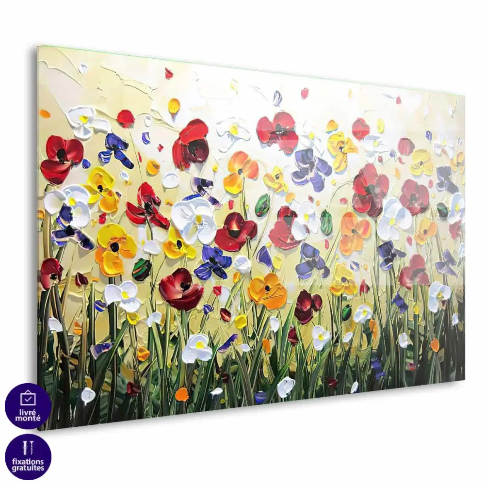 Tableau Fleur Un Champ de Fleurs - Montableaudeco