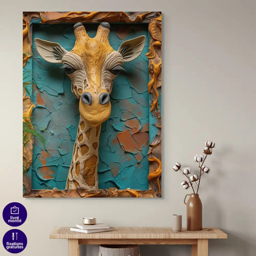 Tableau Girafe 3D Tableau Animaux