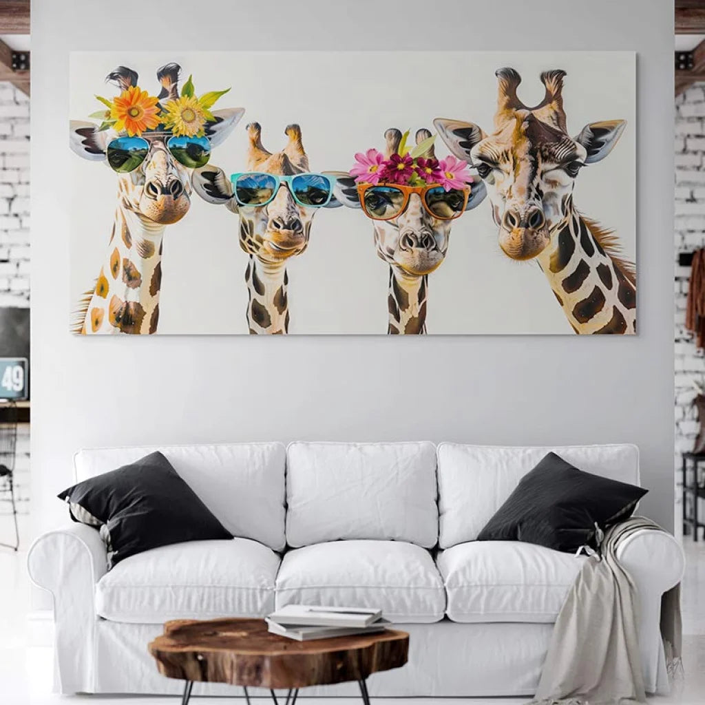 Tableau Girafe en Vacances Tableau Animaux