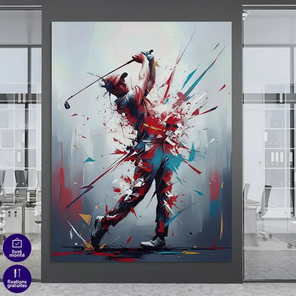 Tableau golf design – art sportif pour salon ou bureau