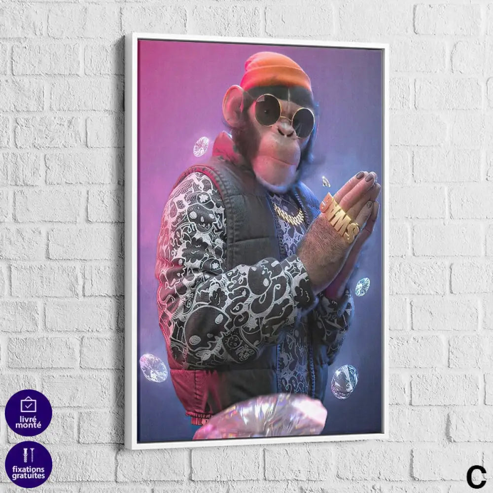 Tableau Gorille Gangsta Tableau Animaux