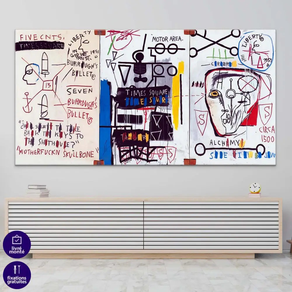 Tableau Jean-Michel Basquiat Burroughs - Montableaudeco