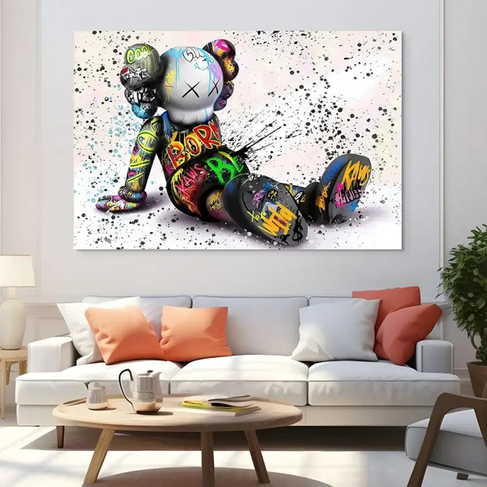 visuel pop graphique couleurs néon pour déco urbaine