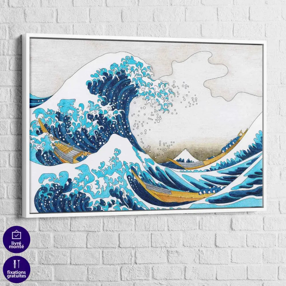 tableau moderne reproduction la grande vague hokusai