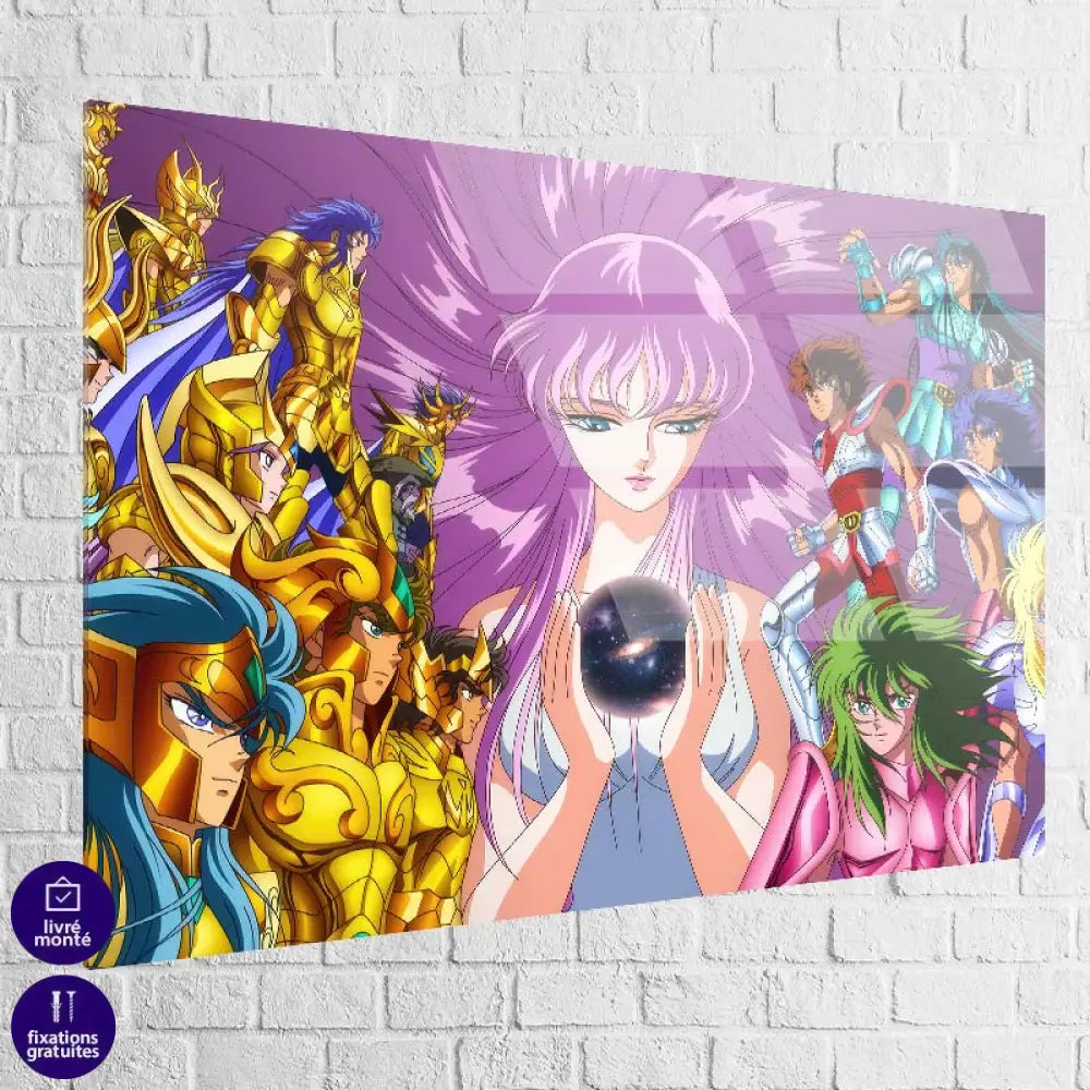 Illustration murale Les Chevaliers du Zodiaque vintage