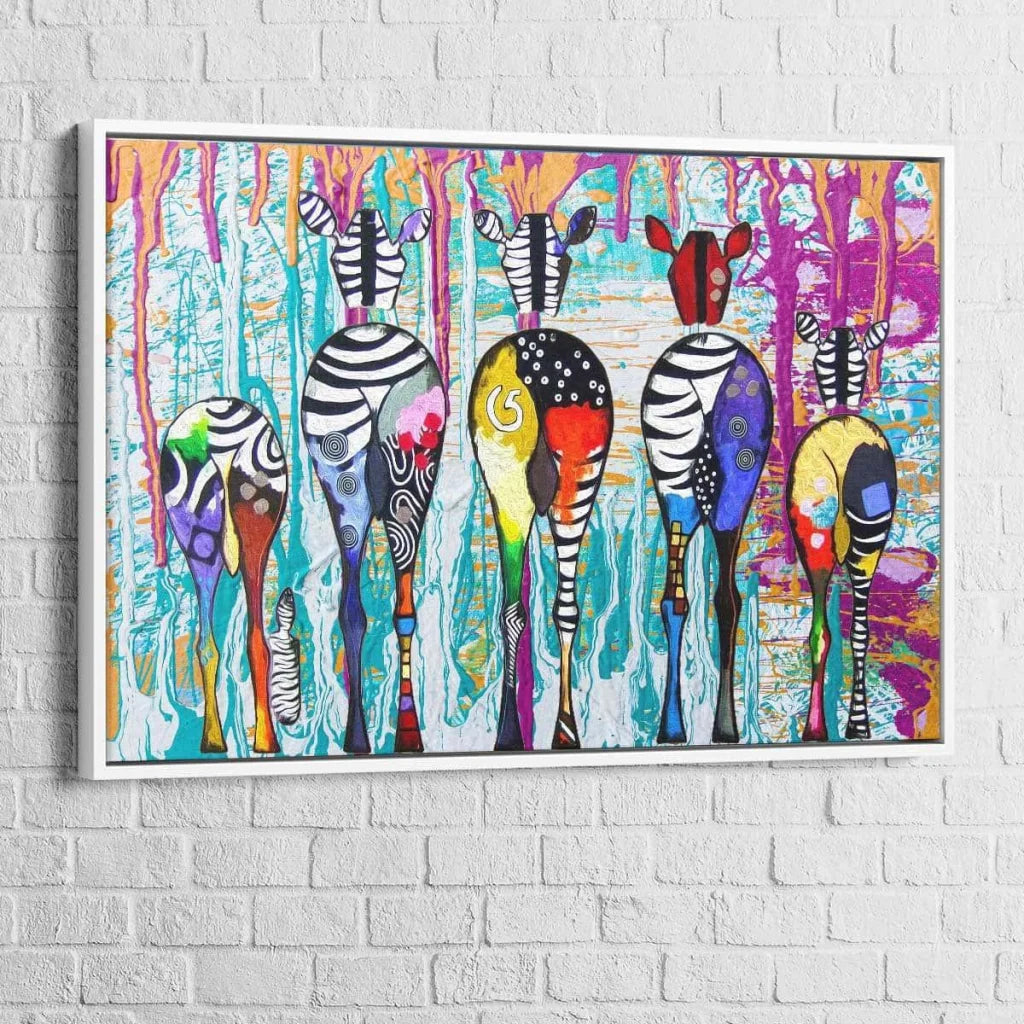 Tableau Les Zèbres colorés - Montableaudeco
