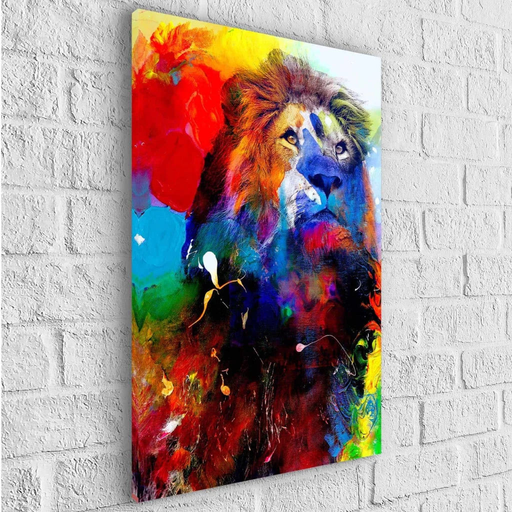 Tableau Lion Coloré - Montableaudeco