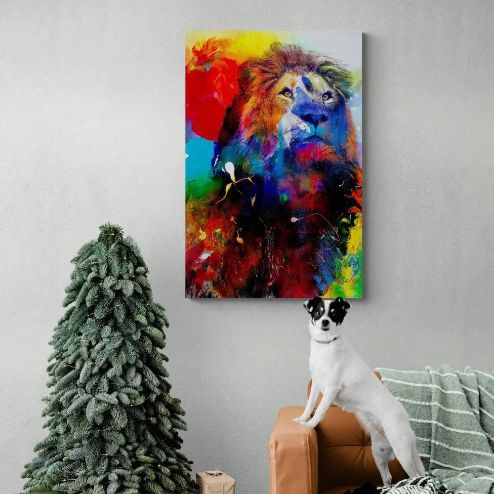 Tableau Lion Coloré - Montableaudeco