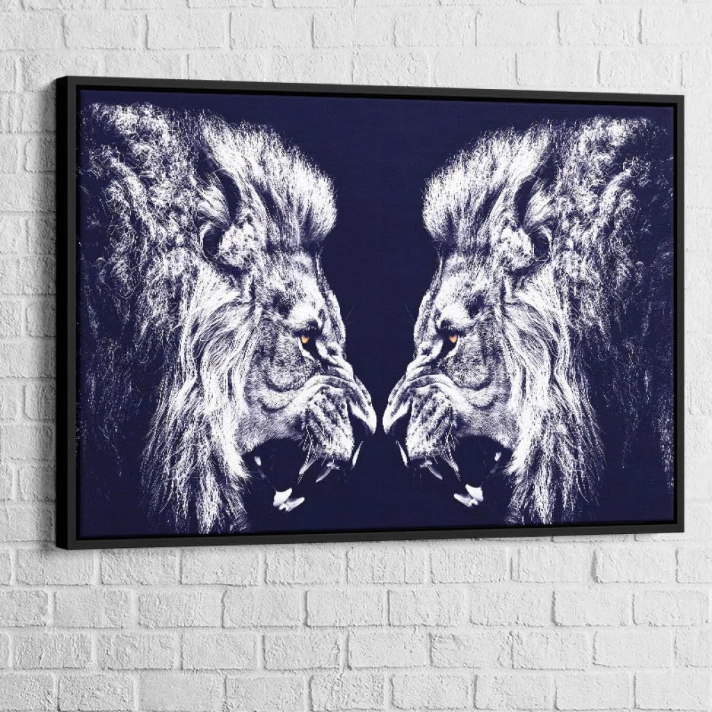 tableau animaux sauvages lion déco intérieure