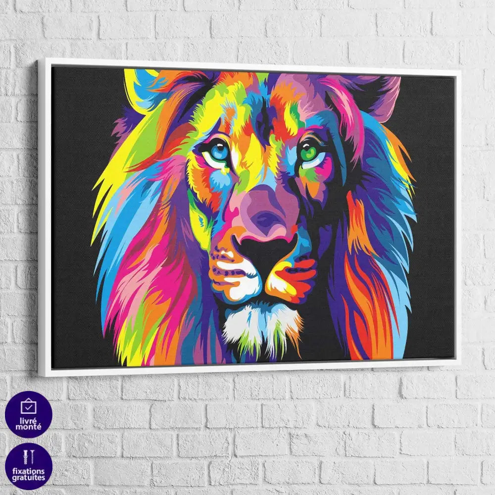 Tableau Lion Pop art - Montableaudeco