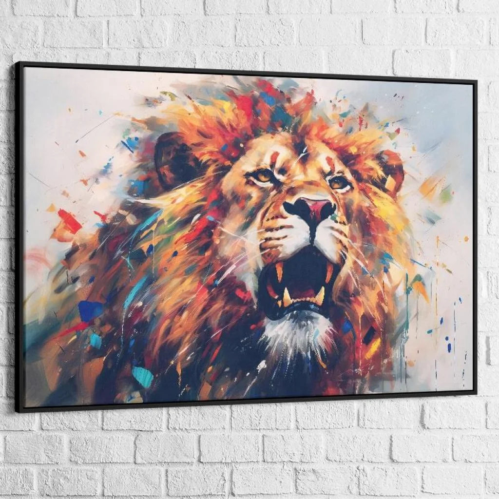 Tableau Lion Rugir - Montableaudeco