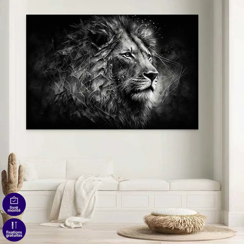 Tableau Lion | Silhouette Royale | Profitez des Promos -20% b