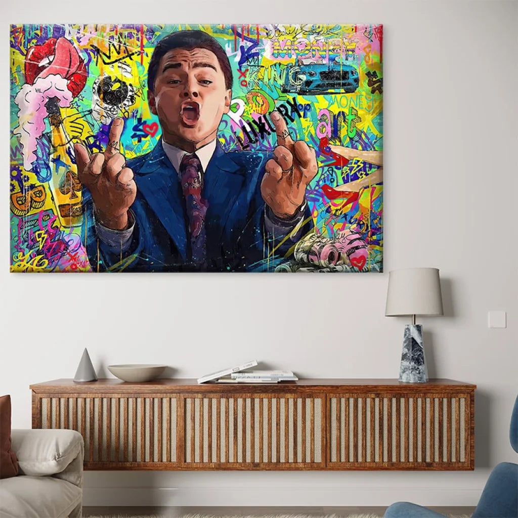 Tableau Loup de Wall Street Tableau Street Art