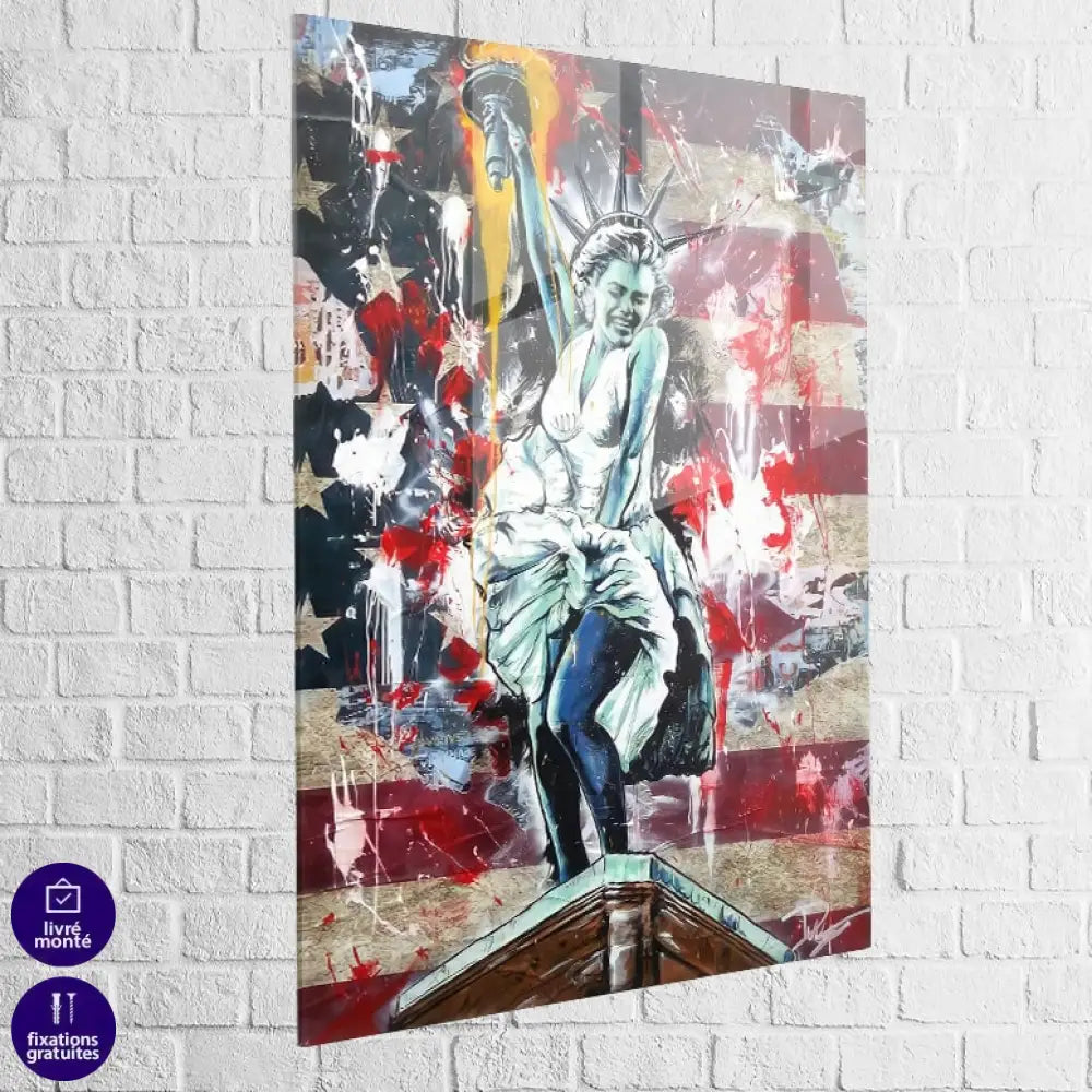 Œuvre murale originale Marilyn Monroe mélange glamour et culture street art