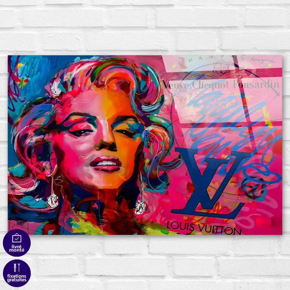 Tableau Marilyn Monroe LV Champagne - Montableaudeco