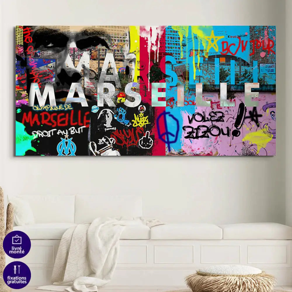Tableau Marseille Street OM Tableau Sport