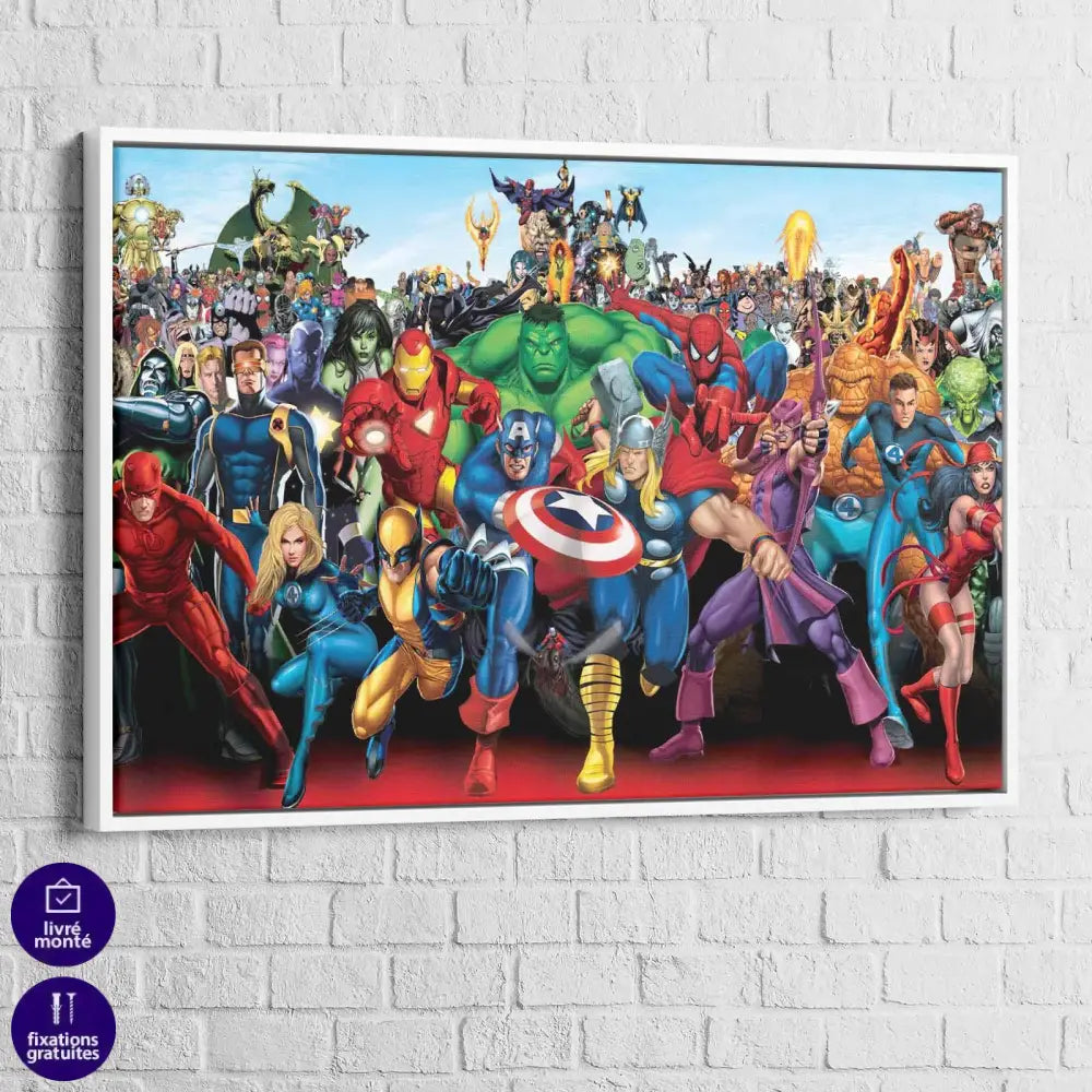 Tableau Marvel Dc Comics Les Super Héros - Montableaudeco