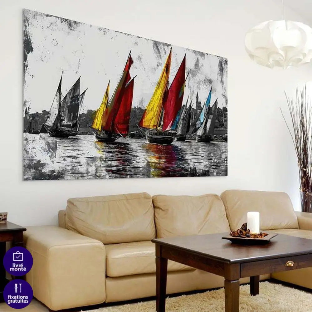 Tableau Mer Voiles Éclatantes Tableau Mer