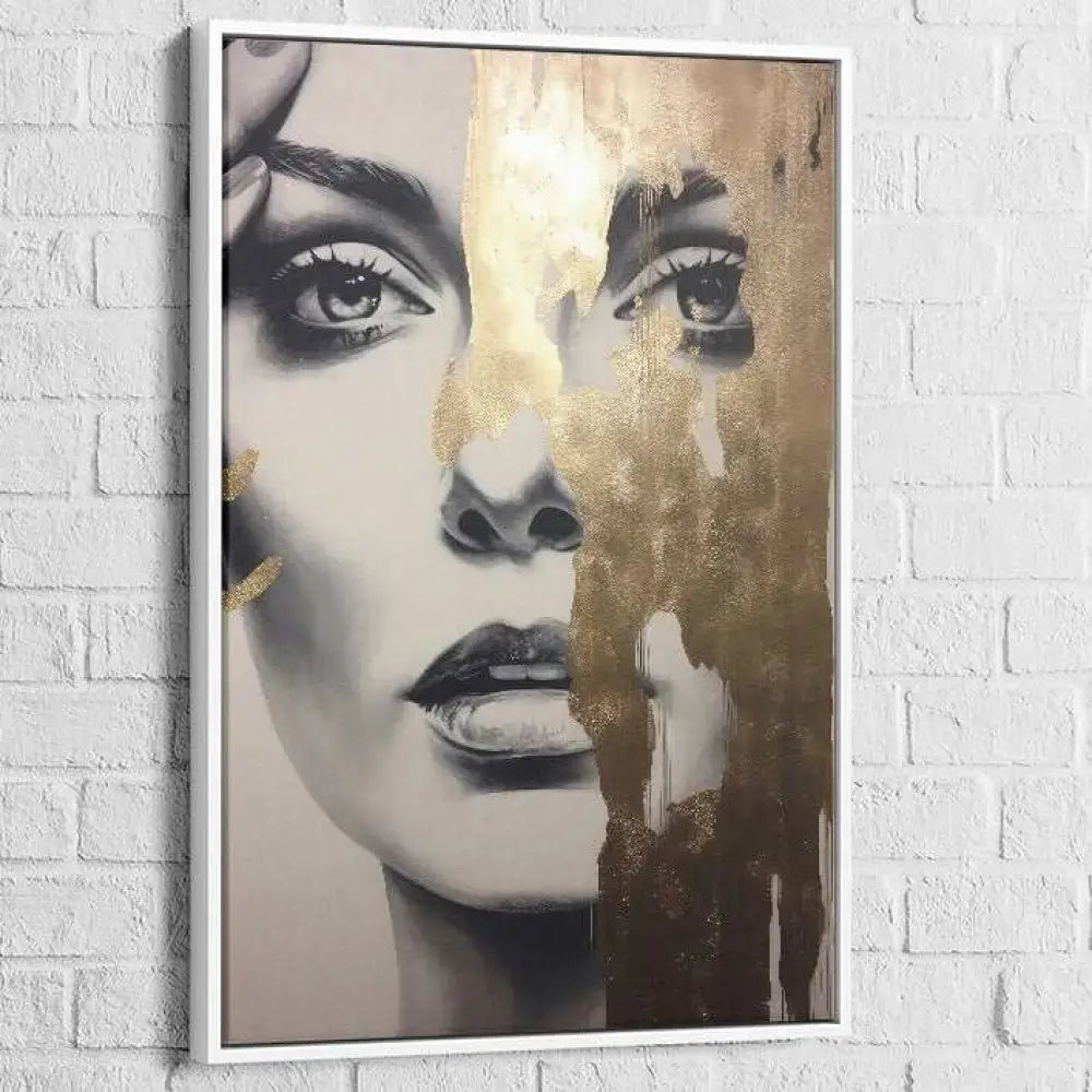 Tableau Moderne Aura de Glamour 40x60cm / Cadre Blanc Tableau moderne