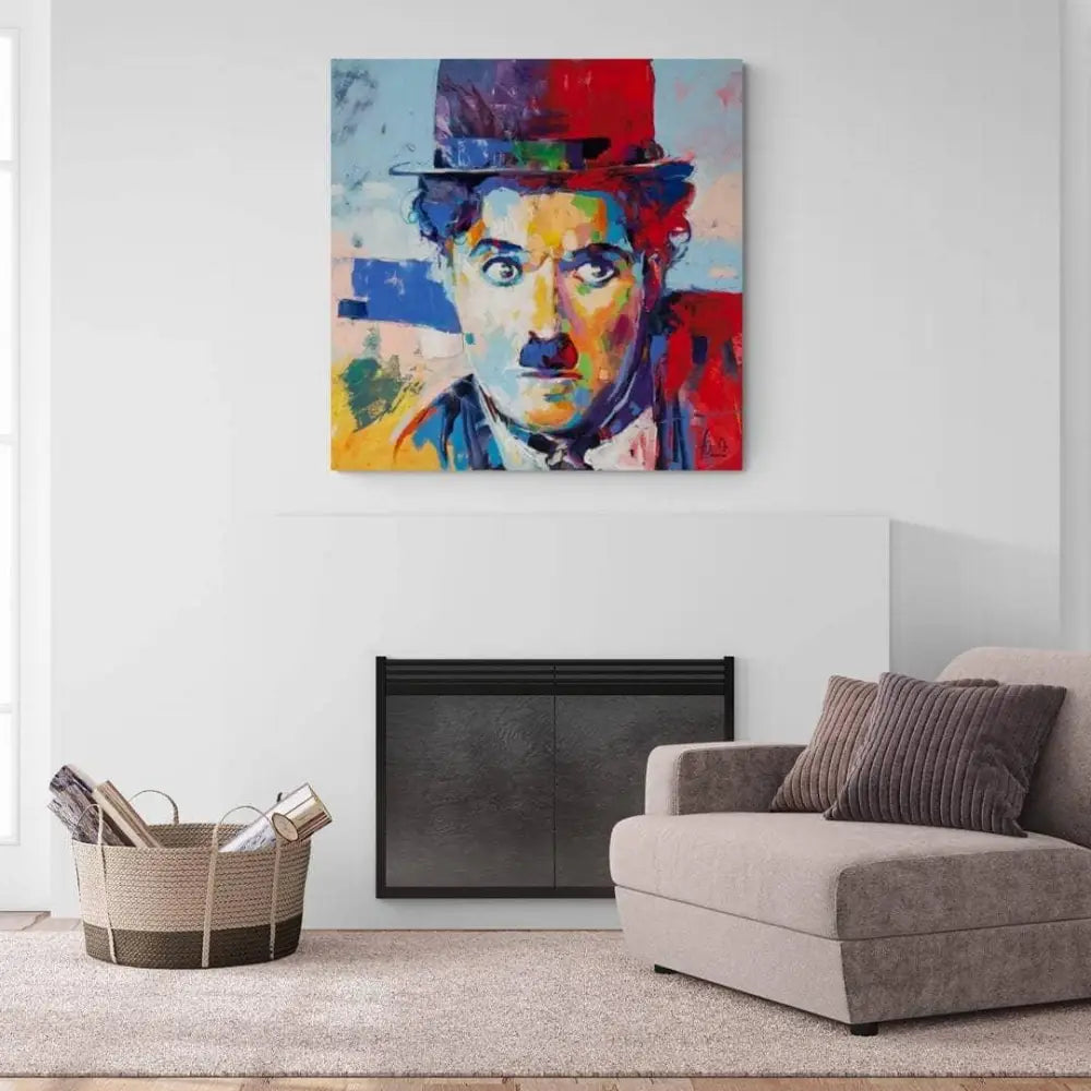 Tableau Moderne Charlie Chaplin Le Portrait - Montableaudeco