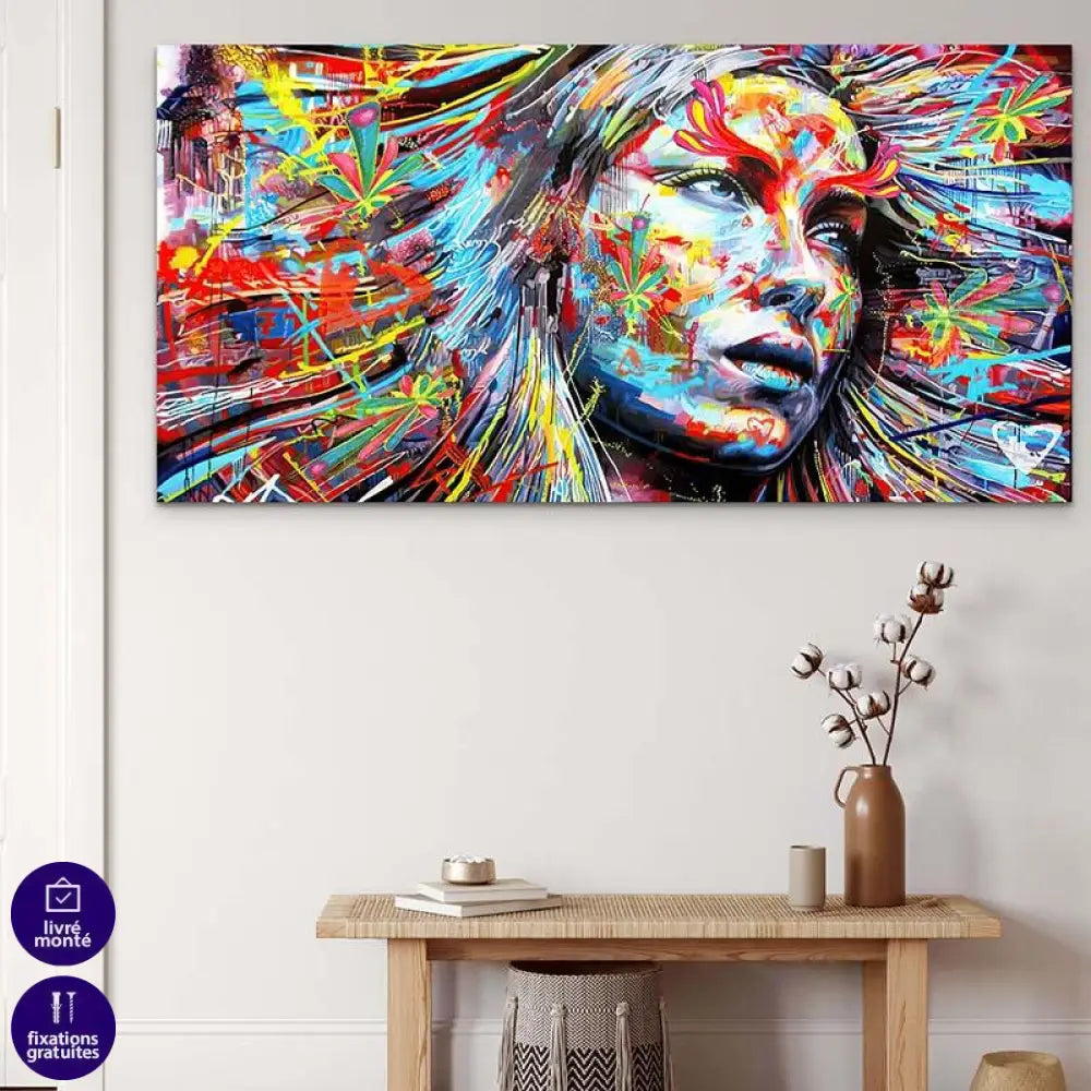 Tableau Moderne Femme Graf Coloré - Montableaudeco