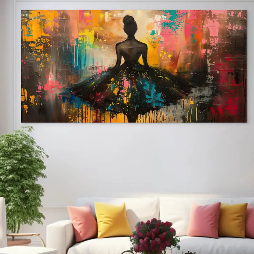 Tableau Moderne Gracieuse Abstraction 40x80cm / Toile tendue sur châssis Tableau moderne