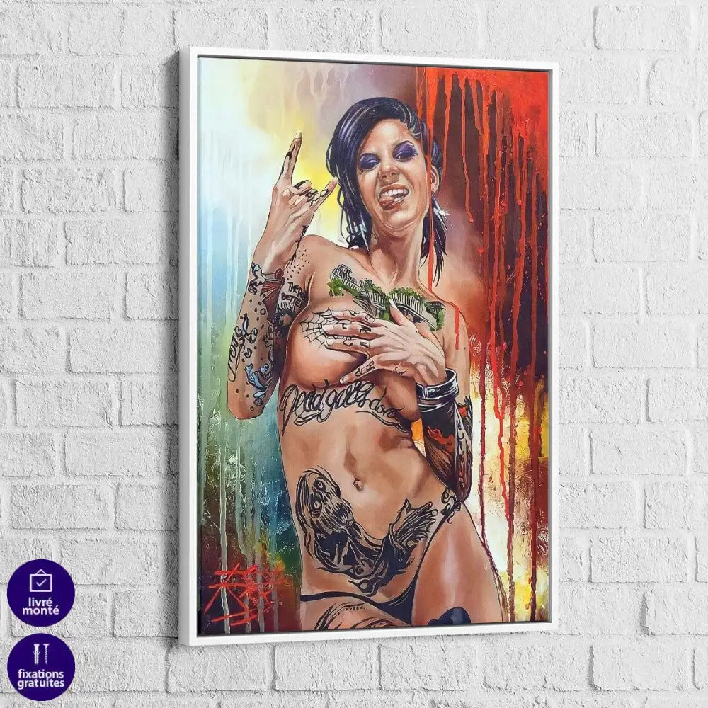 Tableau Moderne La Femme Tatoo Sexy - Montableaudeco